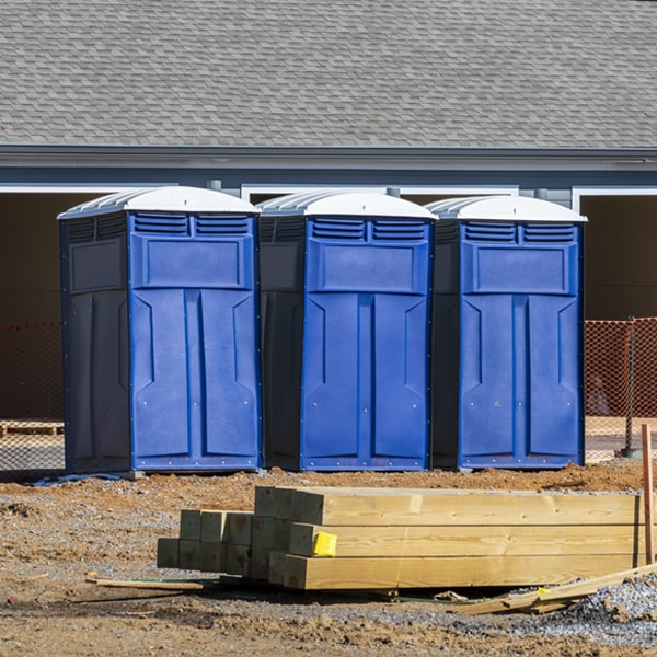 how often are the porta potties cleaned and serviced during a rental period in Drasco Arkansas